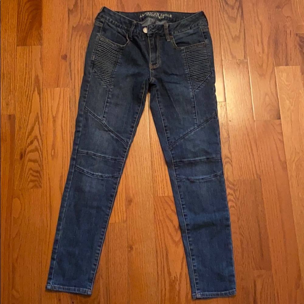 Patterned skinny jeans